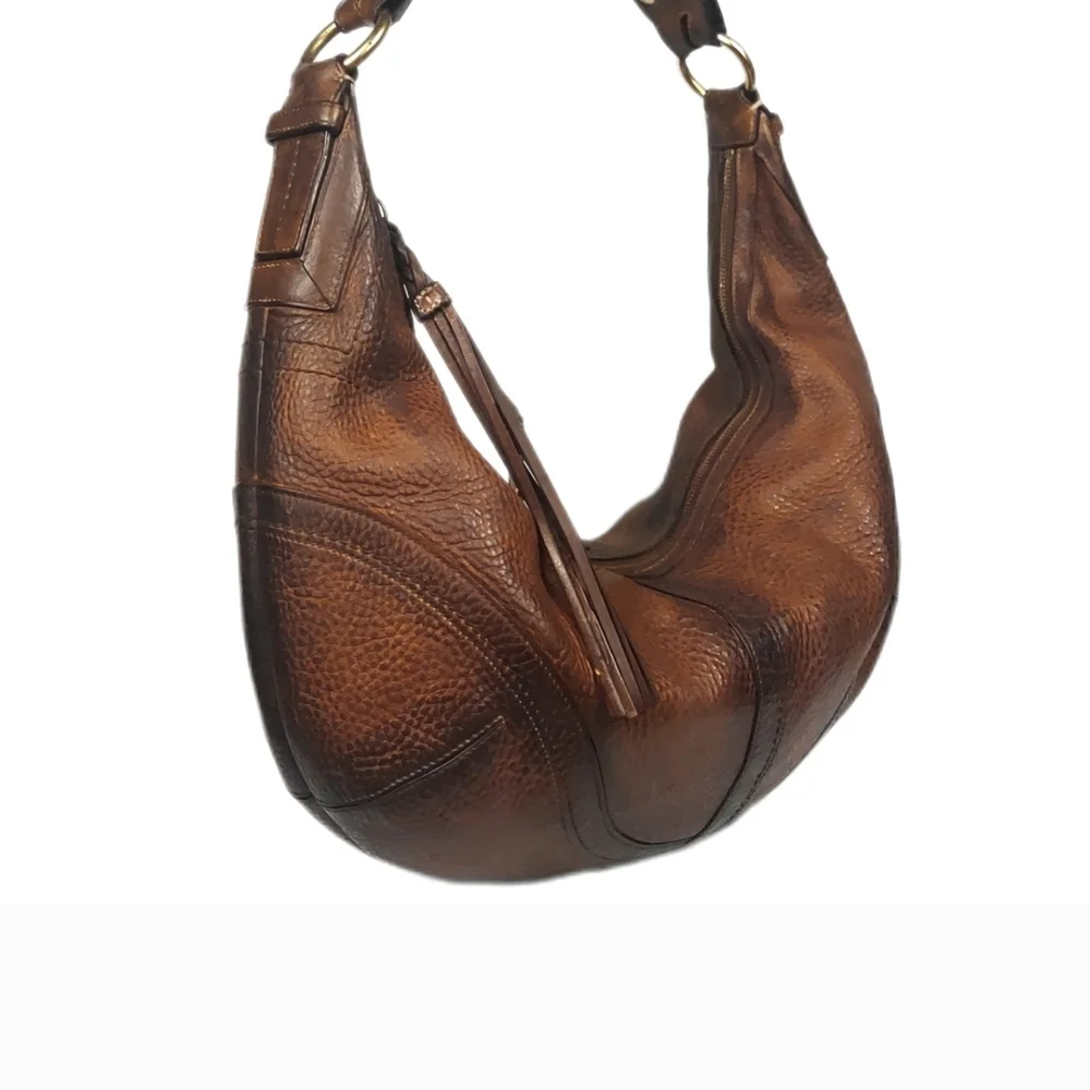 STUNNING! XL COACH ERGO SOHO LEATHER HOBO w/BRAIDED HANDLE - Picture 4 of 6